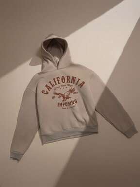 StoneGrade هودي كبير الحجم بتصميم نسر أمريكي مع شعار إنجليزي، قماش خاكي فضفاض، موضة هدية للصديق