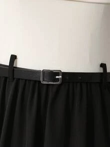 فستان أنيق بياقة منحرفة الكتف مع كتل لون للمراهقات