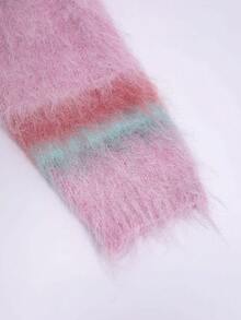 NEON BLANC Brand - Men's New Striped Pullover Sweater - Fashion Casual - Loose Fit - Hand Wash Or Dry Clean - Pink - View 6