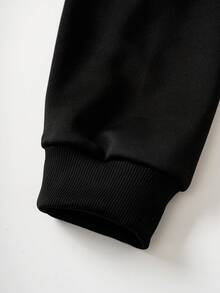 HARRY POTTER X SHEIN 女士休闲刺绣贴布拉链连帽卫衣，秋季款