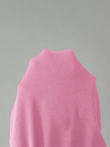 SHEIN 孕妇撞色露背运动连体裤 - 粉色 - 查看 8