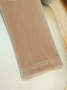 Franclia Elegant, Fitted V-Neck, Long-Sleeved, Gathered Waist, Champagne-Colored Women's Bodysuit In Korean Velvet Fabric. Casual Women's Bodysuit, Elegant Women's Bodysuit, Party Bodysuit, Champagne-Colored Bodysuits.