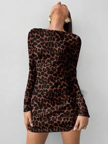 Aloruh Women's Sexy Fashionable Open Back Lace-Up Mini Dress, Suitable For Summer - Multicolor - View 4