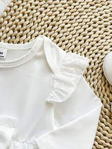 Vintaside Kids Robe décontractée à manches longues et col rond pour nouveau-né, avec ceinture. Convient pour les sorties, les vacances et les jeux.