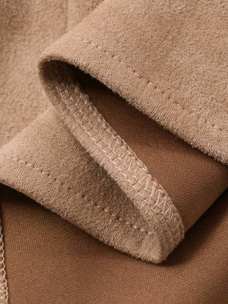 Dazy Plus Suede Mini A-Line Skirt, Straight Cut, Versatile For Commuting