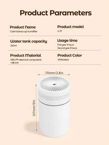 Teckwe New Car Humidifier, Fine Mist Spray, Home Bedroom Aroma Diffuser Lamp, Tabletop Quiet Mist Humidifier, USB Powered, Battery-Free, Suitable For Travel, Home, Bedroom, Office And Air-Conditioned Rooms - one-size - View 8