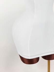 Amplova Women's White Deep V-Neck Backless Mini Bodycon Dress,Summer Y2K Heart-Shaped Bust Sleeveless Racerback Club Bandage Dress Built In Bra Outfit - White - View 8