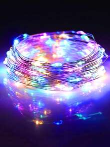1pc 3/5M Home Decor Copper Wire Light String,Battery Operated Indoor Room Decor String Lights, Suitable For Bedroom Decor,Wedding Party Holiday Decoration Lights,Camping Tent Decor Fairy Lights,Outdoor Garden Decor String Lights - لون خفيف - مشاهدة 5