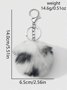 ROMWE J-Fashion 1 Móc khóa/phụ kiện túi xách mini hình cáo lông thú nhiều màu sắc, kiểu dáng retro Y2K, dễ thương, cá tính, chất lượng cao, họa tiết da báo, đổi màu dần, màu ngẫu nhiên, thích hợp cho bé gái và phụ nữ mặc hàng ngày, quà tặng ngày lễ. - Mã trung bình -5 - Xem 11