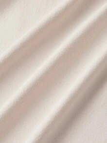 SHEIN MOD 大码女式杏色金属扣褶皱不对称修身连衣裙，秋冬连衣裙，商务休闲女装，早午餐女装，休闲女装，哥特风连衣裙，职场女装，办公室连衣裙，优雅女装，休闲连衣裙 - 杏色 - 查看 4