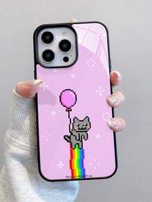 Nyan Cat X SHEIN 1 Ốp lưng điện thoại chống sốc họa tiết mèo hoạt hình dễ thương và sáng tạo. Quà tặng Halloween và Giáng sinh, tương thích với iPhone - Nhiều màu - Xem 3