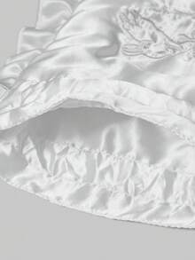 ROMWE Kawaii Thiết kế 336027 Túi đựng mỹ phẩm thêu hình thỏ, Túi đựng đồ lót du lịch di động có dây rút - trắng - Xem 5