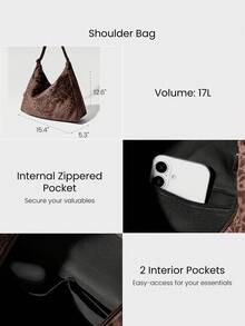 GLOWMODE 17升不可调节纹理防水单肩包 秋冬款 - 豹紋 - 查看 4