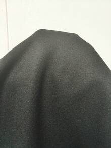 SHEIN LUNE 女式纯色落肩长袖单排扣休闲大衣，秋冬季 - 黑色 - 查看 7