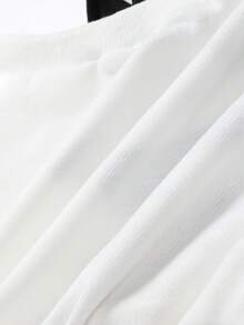 SHEIN Unity Slogan Graphic Asymmetrical Neck Drop Shoulder Crop Sweatshirt GRANT 1996 TOURISM KEEP YOUR FEET ON YOUR TRACK,Long Sleeve Tops Graduation,Back To School Outfits,Graduation,Teacher Outfits For Women,Back To School Pullover Fall Outfit - White - View 6