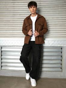 LOGEQI Men Jackets And Coats - Coffee Brown - View 6