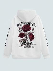 Modcrash Áo khoác nỉ nam có túi, họa tiết in, phong cách thu đông, retro Mỹ, unisex, dáng rộng thoải mái, phù hợp cho trang phục mùa hè – Thích hợp mặc hàng ngày và đi nghỉ hè. - trắng - Xem 1