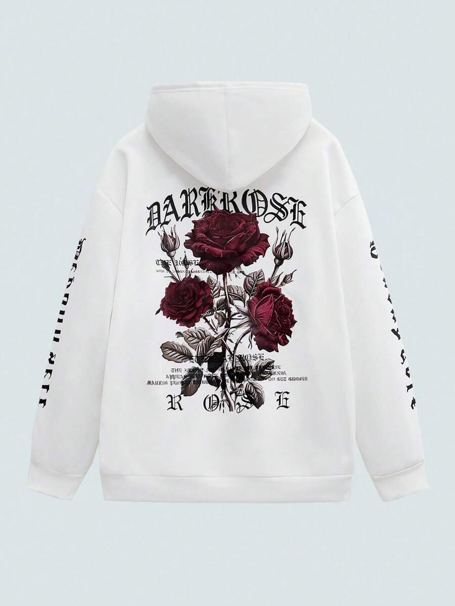 Modcrash Áo khoác nỉ nam có túi, họa tiết in, phong cách thu đông, retro Mỹ, unisex, dáng rộng thoải mái, phù hợp cho trang phục mùa hè – Thích hợp mặc hàng ngày và đi nghỉ hè. - trắng - Xem 1