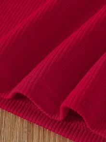 Baby Girls' Cute Bow Denim Long Pants And Cap Sleeve Top Set, Spring/Summer