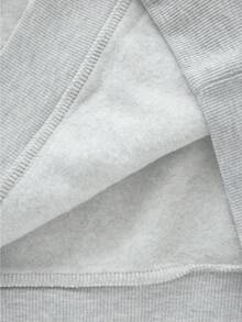 Manfinity Dauomo 男士休闲Y2K时尚街头风连帽衫，加州字母印花卫衣，适合运动、健身、跑步，春夏穿着 - 淺灰色 - 查看 4