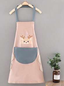 Women's Kitchen Apron With Hand Towel Pocket, Large Pocket, Waterproof, Suitable For Cooking & Baking - Multicolor - View 24