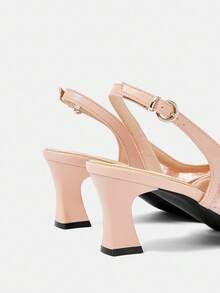 CUCCOO HITCHD Giày cao gót mũi nhọn họa tiết hoa 3D dự tiệc thanh lịch dành cho nữ - Hồng - Xem 11