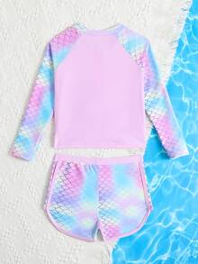 SHEIN Young Girl Mermaid Scale Ombre Zip-Up Long Sleeve Top And Shorts 2-Piece Tankini Set Kids Swimsuit​ Children's Swimwear Young Girl Fish Scale & Mermaid Print Ruffle Trim Tankini Summer Beach 2pcs/Set Girls Young Girl Cute Fish Scale Print Long Sleeve Tankini Two Pieces Swimsuit Summer Holiday Rash Guard Swimsuit Young Girl Long Sleeve Swimsuit Toddler Girl Rash Guard Swimsuit Baby Girl Rash Guard Swimsuit Toddler Rash Guard Girl Swimwear For Baby Girl Toddler Girl Swimsuit Swimwear For 4-7 Years Old Girl Toddler Girls Swimwear Kids Clothes For Cruise Ocean Girls Clothes Under The Sea Bathing Suit Toddler Girl Toddler Girl Under The Sea Bathing Suit Matching Family Swimwear Mermaid Swim Suit For Girl Girl Swim Long Sleeves Set Swimsuit Long Sleeve And Shorts With Zipper Set For Youth Rashguard Swimsuit For Girls Neon Mermaid Swimsuit For Girl
