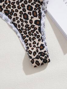 Leopard Print Hollow Out Sexy & Bold String Thong Panties ClassicAnimalPrint - Multicolor - View 3