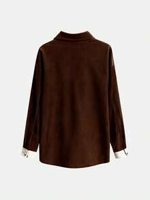 Franclia Women's Casual & Office Commute Striped Print Patchwork Loose Blouse, Spring/Autumn