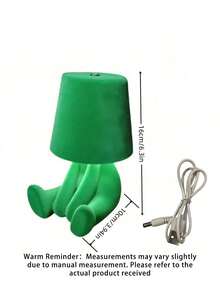 1个彩色创意植绒桌面装饰氛围灯，卧室客厅装饰灯，LED触摸调光节日礼品灯，USB充电氛围夜灯，餐厅酒吧装饰灯，人偶灯，适用于橱柜、电视柜、书架 - 彩色 - 查看 9