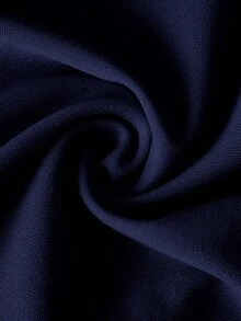 SHEIN 少女纯色弹力腰休闲简约时尚喇叭裤 - 寶藍色 - 查看 5
