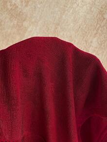 Soleia 新款休闲度假西部海滩婚礼宾客着装毕业早午餐女士服装圣帕特里克节春假复活节音乐节优雅波西米亚热带浪漫情人节圣诞节性感露背吊带酒红色金属镂空连体裤 - 酒紅色 - 查看 3