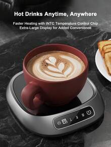Teckwe 1个USB智能加热杯垫：保温、三档温度调节、USB供电（无需电池）、带数字显示屏和8小时自动关机定时器。它是送给家人和朋友的最佳生日礼物、圣诞节和情人节礼物，也是学习必备的时尚杯垫、便携式配件、性能可靠，以及健身爱好者的理想之选。 - 彩色 - 查看 3