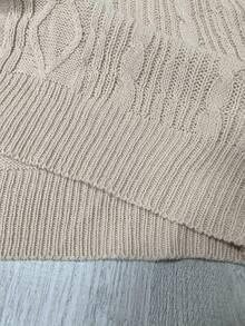 Manfinity Homme Men's Short Sleeve Single-Breasted Knitted Top - Apricot - View 6