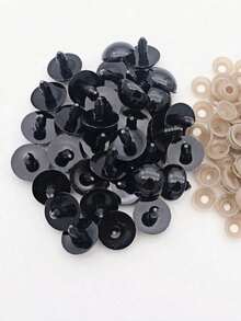 100 件 5-24 毫米黑色塑料安全眼，适用于 Amigurumi、毛绒动物和 DIY 工艺品 - 带垫圈背衬、玩偶制作、针织、钩针编织用品、眼球纽扣、毛绒玩具配件、手工礼品、手工艺必需品 - 彩色 - 查看 19