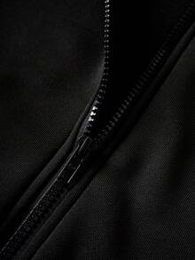 HARRY POTTER X SHEIN 女士休闲刺绣贴布拉链连帽卫衣，秋季款