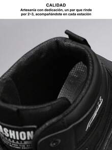 Moda Hombre Suela Gruesa Casual Sneakers,Tenis con cordones transpirables de punta redonda,Botas de montaña para hombre,Calzado de trabajo antideslizante de caña baja con diseño de monograma,senderismo zapatos casuales para,Botas de color sólido,Zapatos de reparación resistentes al aceite,Zapatos laborales resistentes a manchas y suciedad,apatos deportivos versátiles y multiusos adecuados para el trabajo, uso diario, viajes y construcción - Negro - Ver 7