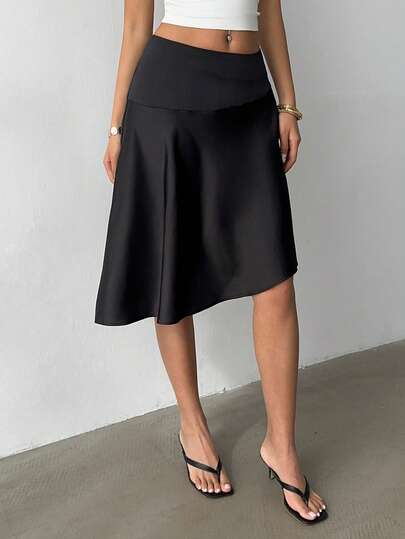 Aloruh Women's New Romantic Date Party Elegant Sexy Charming Playful Red Lip Print Black Mesh Flared Mini Skirt