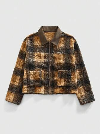 معطف كبير بطراز كلاسيكي للرجال للخريف/الشتاء