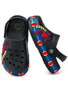 Sandalias chanclas luz LED de verano invierno niño comodos para deporte navidad y playa - Negro - Ver 4