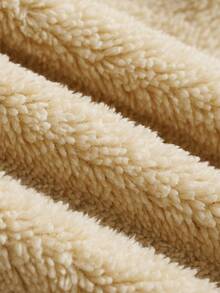 PAVTROS Men's Street Style, Minimalist Patchwork Stand Collar Half-Zip Comfortable Fleece Sweatshirt, Warm, Lightweight, Autumn/Winter Street Wear - Khaki - View 8