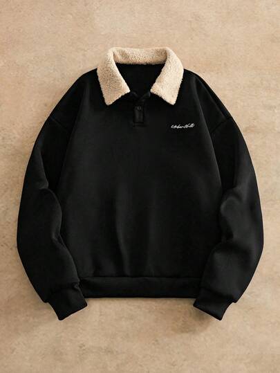 HIMLAND 男士针织休闲宽松长袖运动衫，时尚适合年轻人，秋冬季