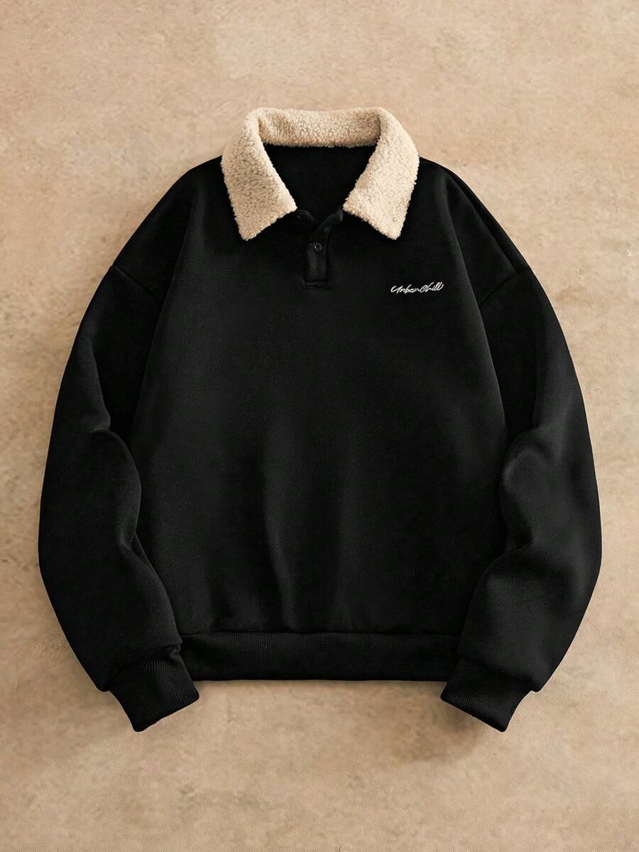 HIMLAND 男士针织休闲宽松长袖运动衫，时尚适合年轻人，秋冬季