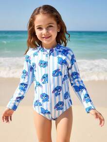 Tween Girls' Long Sleeve One-Piece Swimsuit, Zipper Design, Stitch Print, Ideal For Beach Vacation Swimming Girls Modest Swimwear Kids Girl Rash Guard Girls Beach Shirts Girls Rash Guard Girls Long Sleeve Swimsuit Girls Outfit Sets رمضان
عباياتabaya جلابياتjalabiya جلابيه Little Girl Swimsuit Long Sleeve Young Girls Swimsuit Young Girls Shirt Swimsuit Summer Vacation Thermal Christmas Holiday Festival New Years Valentines Swim - Blue - View 4