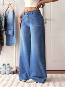 Pantalones para mujer pantalón pantalones de dama pantalones baggy pantalones de mezclilla mujer pantalones>cargo pantalones de mujer>cargo vaquero para mujer outfit - Negro - Ver 2