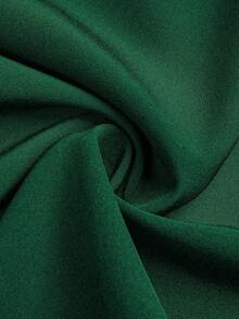 Rometta Plus Size Women V-Neck Tie-Front Ruffle Sleeve Elegant Dress - Green - View 5