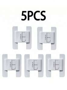 1/3/5 Packs Plastic Refrigerator Safety Locks, Non-Perforated Adhesive Safety Latches For Refrigerator And Oven Doors, Strong Adhesive Non-Marking Stickers, Keyless Drawer Door Lock For Office Use - Multicolor - View 11