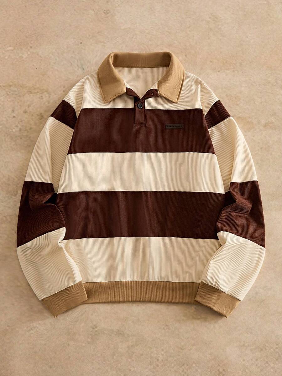 HIMLAND Men's Fashionable Daily Casual Loose Knit Half Zip Up Long Sleeve Sweatshirt, Fall, Winter