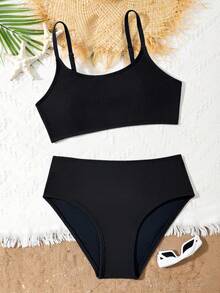 Đồ bơi Tankini cho bé gái tuổi teen, bộ đồ bơi hai mảnh màu đen tối giản, thích hợp cho bơi lội, kỳ nghỉ, đồ bơi mùa hè cho bé gái 14 tuổi, đồ bơi hai mảnh màu đen cho bé gái, bộ đồ bơi hai mảnh cạp cao màu đen, đồ bơi kín đáo cho tuổi teen, bộ bikini cho bé gái tuổi teen, bộ bikini màu đen cho bé gái tuổi teen, đồ bơi mùa hè màu đen, đồ bơi giữ nhiệt cho bé gái tuổi teen, lễ hội Giáng sinh, năm mới, lễ tình nhân. - màu đen - Xem 6