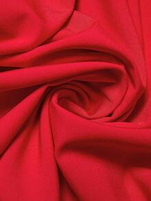 Auvina Elenzya 大码女式红色纽扣装饰连衣裙 - 紅色 - 查看 7